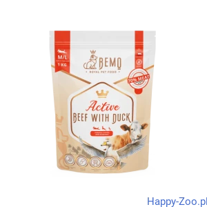 Bemo Active Beef with Duck - karma sucha dla psów aktywnych z wołowiną i kaczką M/L 1 kg
