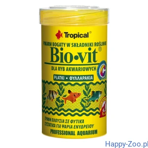 Tropical Roślinny pokarm dla rybek akwariowych BIO-VIT 100ml