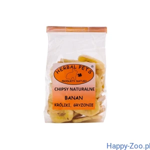 Herbal Pets Suszone chipsy bananowe dla gryzoni i królików 75g