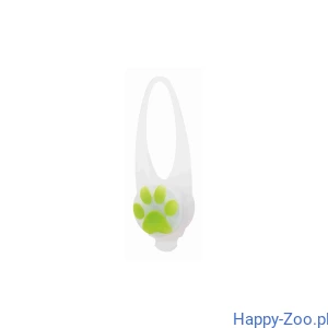 Zawieszka świecąca dla psów Flasher, o 2.4 cm/8 cm, biała ze wzorem