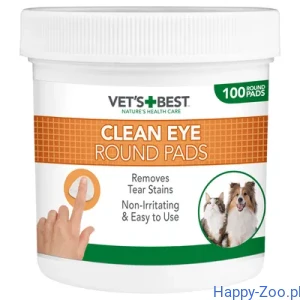 Vet's Best Clean, płatki pod oczy dla psów i kotów 100szt. 